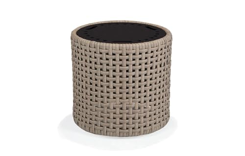 Winston Jasper 18" Round Woven Side Table