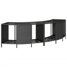 Hot Tub Surround Set with Acacia Wood Steps and PE Rattan Storage Rack, Modular Spa Furniture for Garden and Backyard, Black