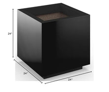 Generic Marek Square Fiberglass Planter 24" x 24" x 24" Black