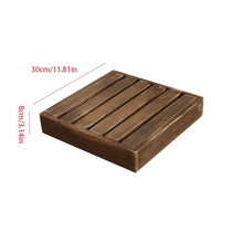OREKPOT Pcs Plants Saucers Solid Wood Flower Pot Tray with Wheels Mobile Flower Pot Base Roller Tray Rack Fish Tank Rack Plant Pot Saucers,