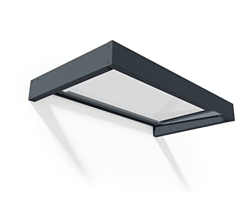Palram - Canopia Sophia 1600 5' x 3' Door/Window Awning, Gray/Clear