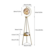 ZHONGCHENGWU Floor Lamp Modern Brass Floor & Table Lamp with Foot Switch for Bedroom Office Living