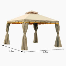 Dexinhdh Outdoor Double Roof Canopy, Pop Up Gazebo Outdoor Shelter, Patio Metal Sun Shade Tent with Double-Sided Zipper, Bevel Reinforcement, for Lawn, Garden