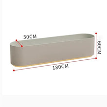 YUHUAWF Garden Bench Partition Flower Trough Large Landscape Planting Pot Planter Box with Bench