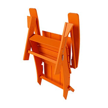 WestinTrends 8-Piece Modern Poly Folding Adirondack Chair Set Orange