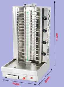 KnoRRs Electric Turkey Rotisserie Machine, 360° Rotating Vertical Rotisserie Gyro Grill Stainless Steel Oven Fully Automatic Rotary Commercial Kebab Broiler Barbecue Countertop Chicken (One contro