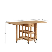 Coffee Table Solid Wood Dining Table Nordic Small Household Movable Folding Modern Simple Oak