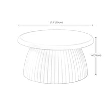 YXEDPBF Nordic Round Pedestal Coffee Table - Pink Ribbed Plastic Side Table for Balcony & Living Room - Modern Mushroom Design - 28" L x 28" W x 14" H