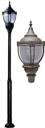 DABMAR LIGHTING INC GM8051-BZ-MT Fixture,Acorn,8051,BZ,MT,2,Dark Top