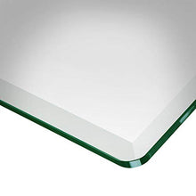 Dulles Glass 36X60 inch Rectangular Glass Table Top - Tempered - 3/8" Thick Glass Surface, Safe Beveled Edge, Radius Corners, Multipurpose for Dining Table, Patio, Coffee and End Table