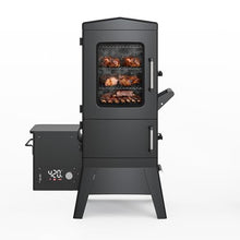 Outdoor Electric Smoker with Digital Timer & Meat Thermometer, 40" Vertical BBQ Smoker with 4 Adjustable Shelves, Wood Chip Box & Rain Cover for Slow Smoking Ribs, Brisket, Turkey and Fish