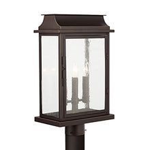 Capital Lighting 936832OZ Bolton Outdoor Post/Pier Mount, 3-Light 180 Total Watts, 20" H x 12" W, Oiled Bronze