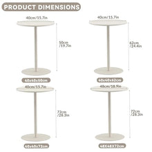 Modern Pub Table Round Small Bar Table for Apartment Balcony Snack Tables for Bedroom Lounge Area Club Patio Office Coffee Shop - White(White,A-70x70x104cm)