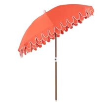 IRTGFHJE Patio Umbrella 6.6-Foot Beach Umbrella Fringe Sunshade