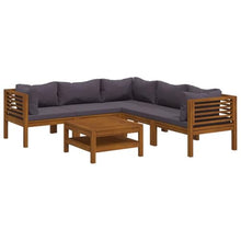 DYRJDJWIDHW Outdoor Seating,Porch Chairs,Outdoor Rocking Chair,6 Piece Patio Lounge Set with Cushion Solid Acacia WoodSuitable for Patio, Garden, Gazebo Low