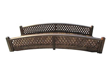 SamsGazebos Butterfly Garden Bridge with Diamond Lattice Railings 8 ft Light Brown