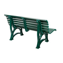 Plow & Hearth Weatherproof German PVC Outdoor Bench | 3-Seat | Holds Up to 500 lbs | Garden Patio Porch Park Deck | Steel and Resin (Green)