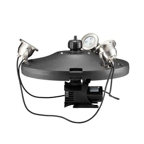 Superior Pond Floating Fountain 1/3 HP – RGB Color Light Kit, 100 ft Cord