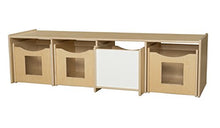 Wood Designs Mobile Rolling Storage Bench Natural Wood