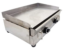 BREVELTION Commercial LPG Gas Griddle 28.9x16.1" Countertop Stainless Steel