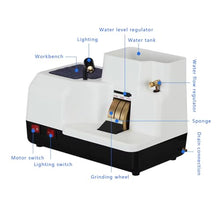 UYCVT Optical Lens Edger Grinder Machine - Professional Hand Cutting Equipment with 3 Polishing Wheels for Glass Processing