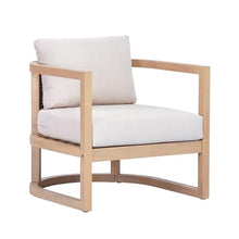 Christopher Knight Home Fido Acacia Wood Lounge Chair Outdoor Set of 2 with Cushion, Solid Wood Patio Accent Chair with PE Wicker Backrest, Patio Furniture Set Sofa Chair, Light Teak+Beige