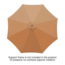 sdneNest Waterproof 10Ft Parasol Replacement Canopy Cover Durable Polyester Umbrella Shade for Garden & Patio,Khaki