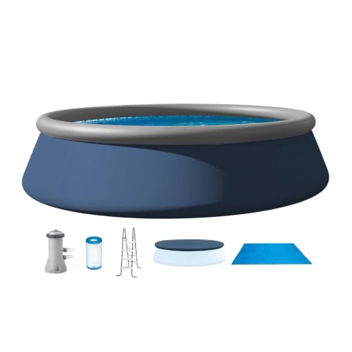 15' x 42" Round Inflatable Outdoor Above Ground Swimming Pool Set