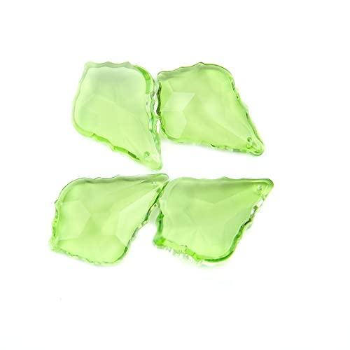 Chandelier Crystal Prisms Pendants 38mm-76mm L_t.G_reen Crystal Glass Chandelier Crystal Maple Leaf Crystal Hanging Pendant For Lamp Part Chandelier Crystal Prisms Pendants ( Color : 63mm 100pcs )