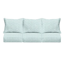 Sorra Home Griffen Outdoor/Indoor Cushion Set, 27 x 30 x 5, Blue 6 Count