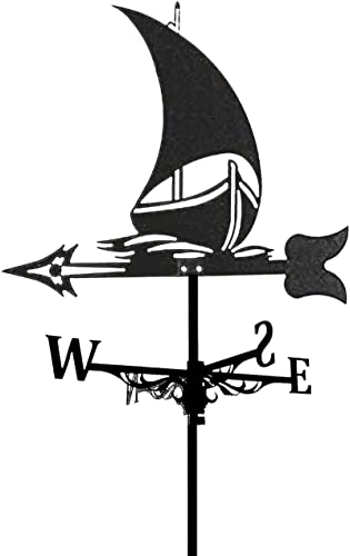 Weather Vane Metal Weathervane Retro Farm Scene Garden Stake Wind Direction Indicator Durable Garden Decorations Wind Vane (Color 5) (Color 4)