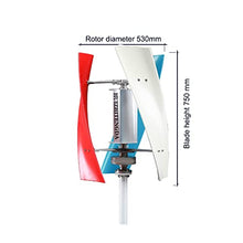 HUIZHITENGDA 8000W Vertical Magnetic Wind Turbine Generator,12V-220V Alternative Free Energy Windmills with MPPT Hybrid Controller(3 Blades),220v
