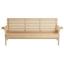 Amish Casual Heavy Duty 6 Foot Pressure Treated Outdoor Garden Bench in Unfinished with Cup Holders - Amish Crafted Roll Back Design, 700 Lb Weight Capacity