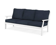 Polywood® Braxton Sofa, White/Marine Indigo