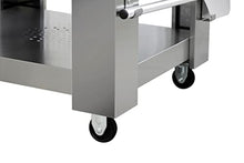 MCP-Distributions 32.5'' Outdoor Propane or Wood Fired Silver Stainless Steel Artisan Pizza Oven or Grill with Waterproof Cover, Pizza Peel