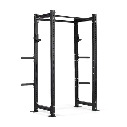 Titan Fitness X-3 Series Tall Bolt-Down Power Rack with Weight Holders 24-in Depth Black