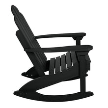 highwood Classic Westport 2 Adirondack Rocking Chairs with Side Table, Black