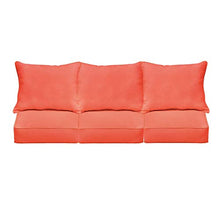 Sorra Home 1101 Designs Coral Corded Indoor/Outdoor Deep Seating Sofa Pillow and Cushion Set, 23 in x 25 in x 5 in