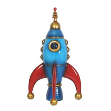 Garden Elements Fiberglass Christmas Table Piece, Toy Spaceship, 43"