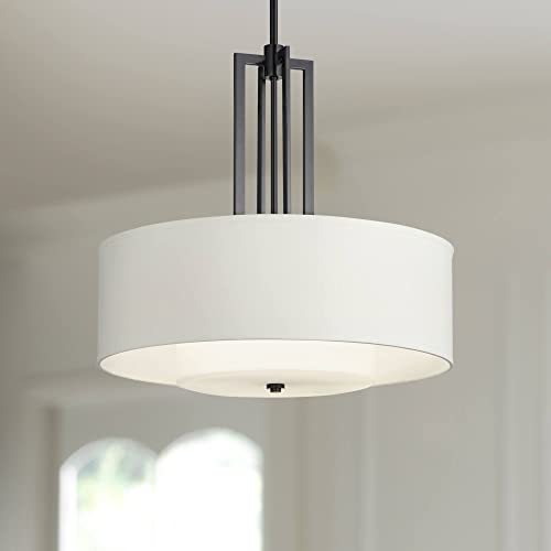 Sundry 24" Wide Gloss Black Modern Drum Pendant Light Light Fixture