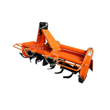 Chery Industrial 3 Point Rotary Tiller Attachment Fits Cat 1 Tractors Single Speed PTO Driven Cultivator 540 RPM Gearbox (Orange + Carbon Steel+49‘’)