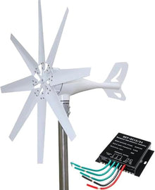 Wind Turbine Generator 15000W - Small Windmill for Homes, Wind Power Generator 12V 24V 48V 110V 220V Hybrid Solar Wind Power Kit for Terrace, Marine, Motor Home,Boat(220V)