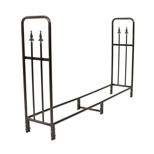 EliteBloom Large Indoor & Outdoor Firewood Rack, Heavy Duty Wood Storage Holder for Fireplace Logs, Kindling, Hearth