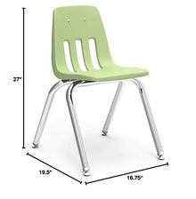 Virco 9000 Series 16" Classroom Chair Apple Green Nylon Base