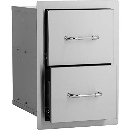 Bull Outdoor Products 56985 Double Drawer, Stainless Steel