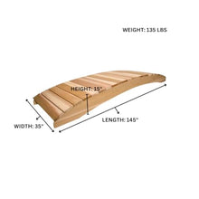 All Things Cedar 12-Ft Garden Bridge Natural Cedar Wood