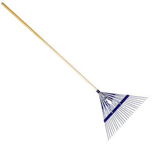 12Pcs 24 Steel Tines Leaf Rake Wooden Handle Heavy Duty Lawn Thatching Rake