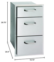 Fire Magic Select Triple Drawers (33803), 18.75x29.75-Inch