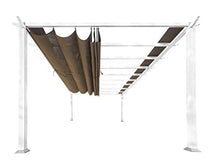Paragon Outdoor 11’ x 16’ Florence Aluminum Pergola with Cocoa Canopy