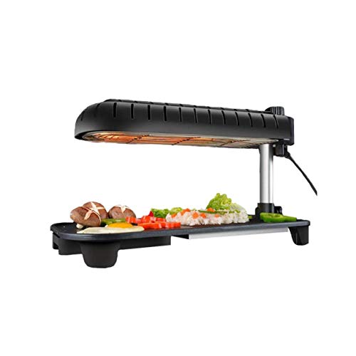 AFPSDLFJDLS Smoke Less Infrared Grill, Indoor, Heating Electric Tabletop, Non Stick Easy to Clean BBQ
